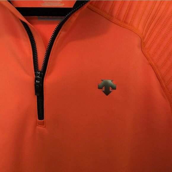 Descent Orange 1/4 Zip Pullover Mens L - Picture 2 of 6